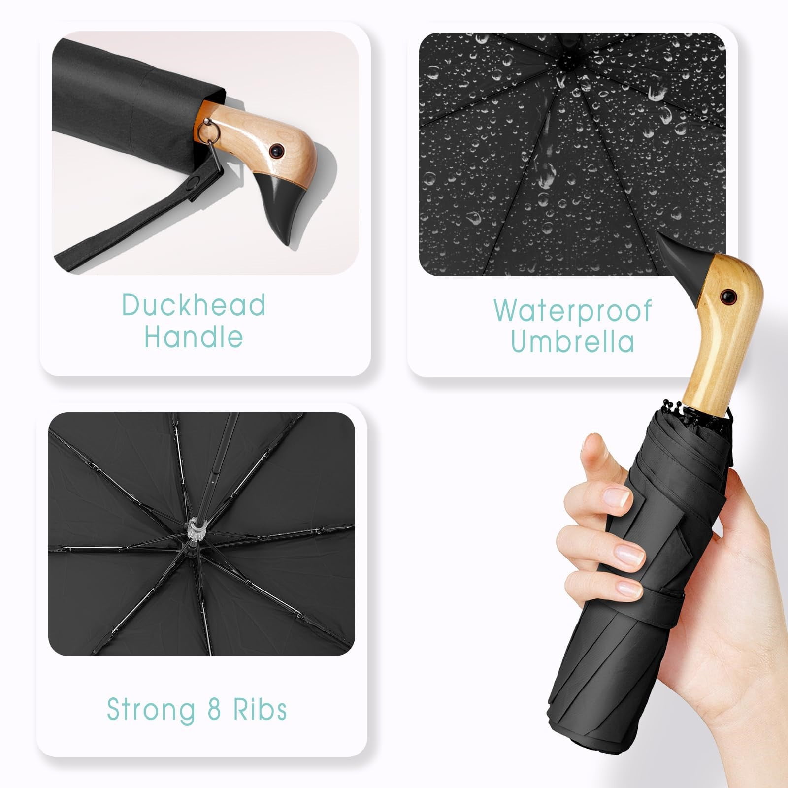 Duck Umbrella – Cute Duck Umbrella with Adorable Duck Handle, The Perfect Duck Umbrella for Duck Lovers One Size RD2 - Image 7