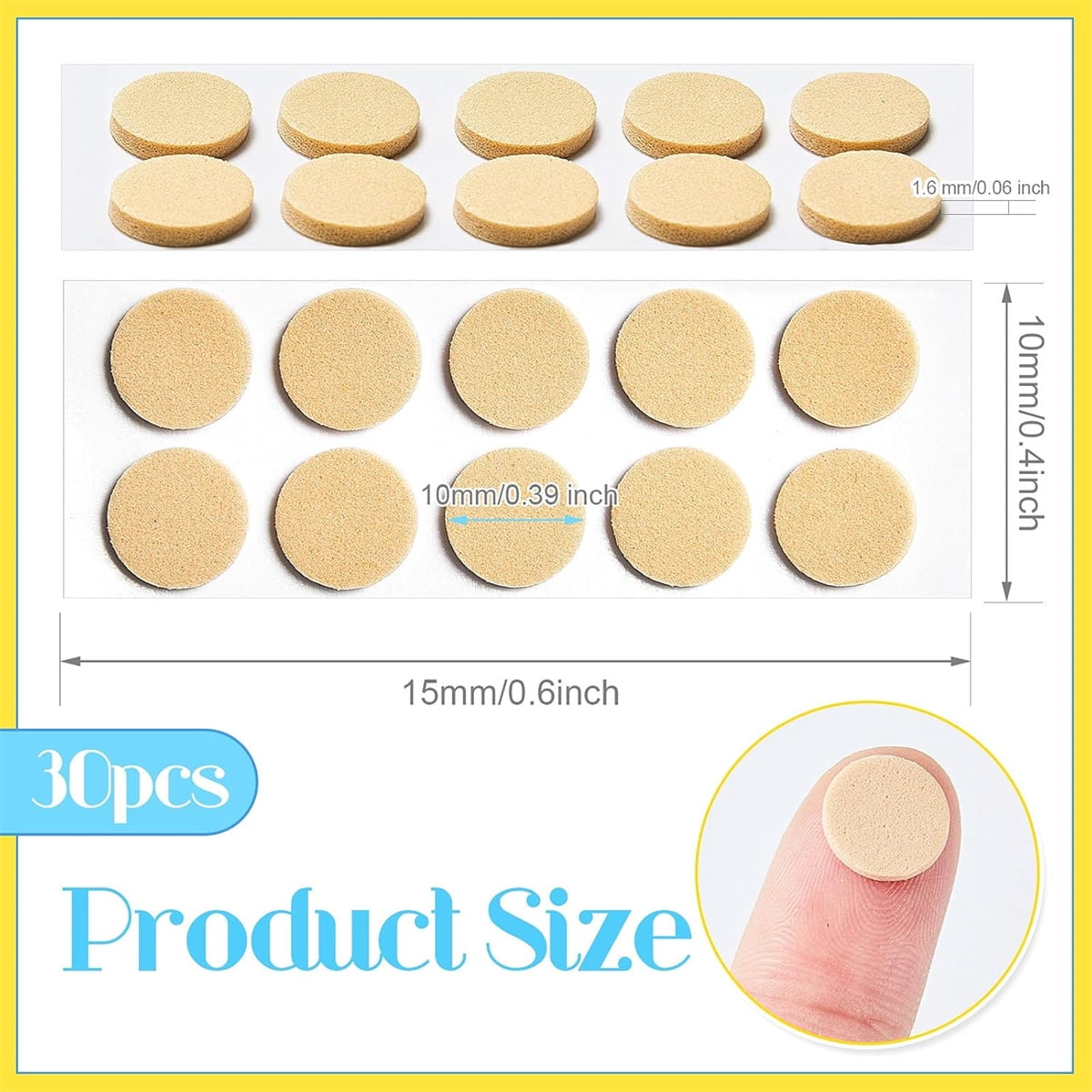 Earring Stickers for Split Earlobes,Tutuviw 50Pcs Earring Support Patches,Reinforcement Ear Stickers Earring Backs for Droopy Ears Heavy Earrings,Large Earring Stabilizers Stickers Beige - Image 2