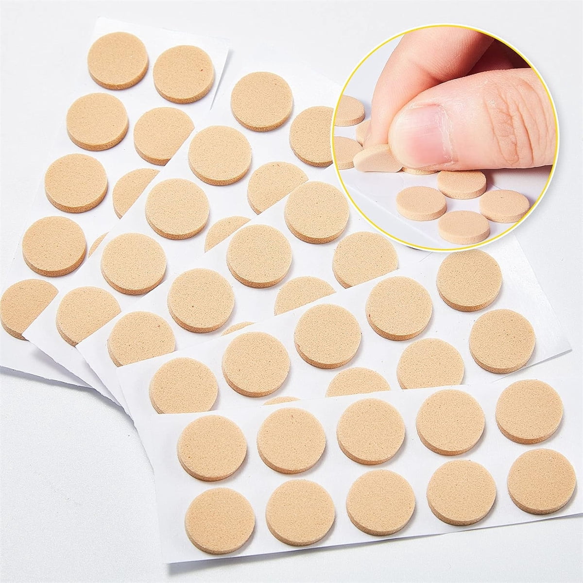 Earring Stickers for Split Earlobes,Tutuviw 50Pcs Earring Support Patches,Reinforcement Ear Stickers Earring Backs for Droopy Ears Heavy Earrings,Large Earring Stabilizers Stickers Beige - Image 6