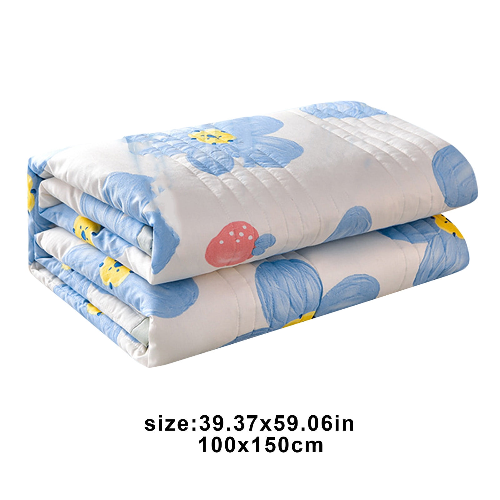 Quilts for Queen Bed Light Bedspreads,Soft Bed Summer Quilt Lightweight Microfiber Bedspread,Modern Style Flowers Pattern Coverlet for All Season Blue - Image 7