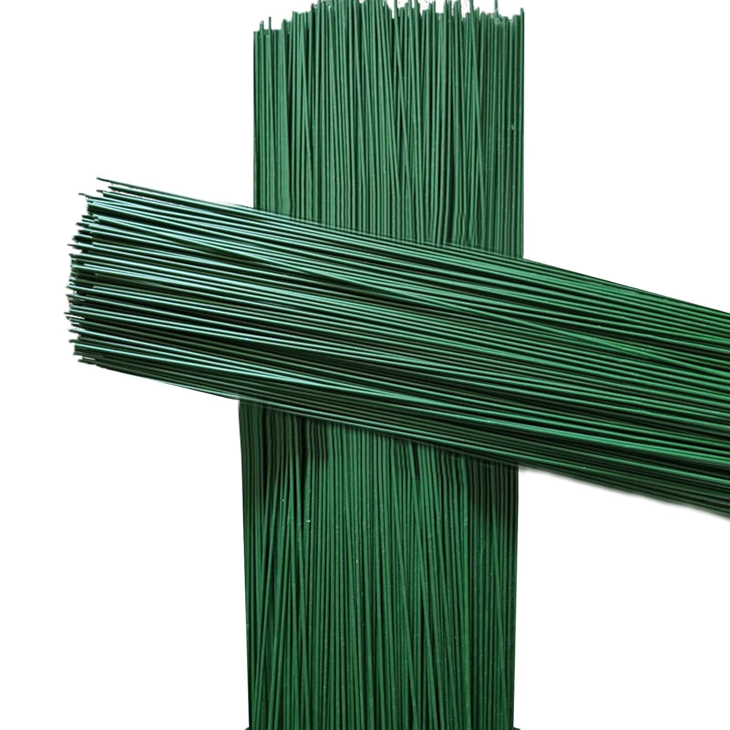 100pcs/Paage 14 Gauge Green Floral Stem Wire for Artificial Flower Making 12 inch,16 inch (16