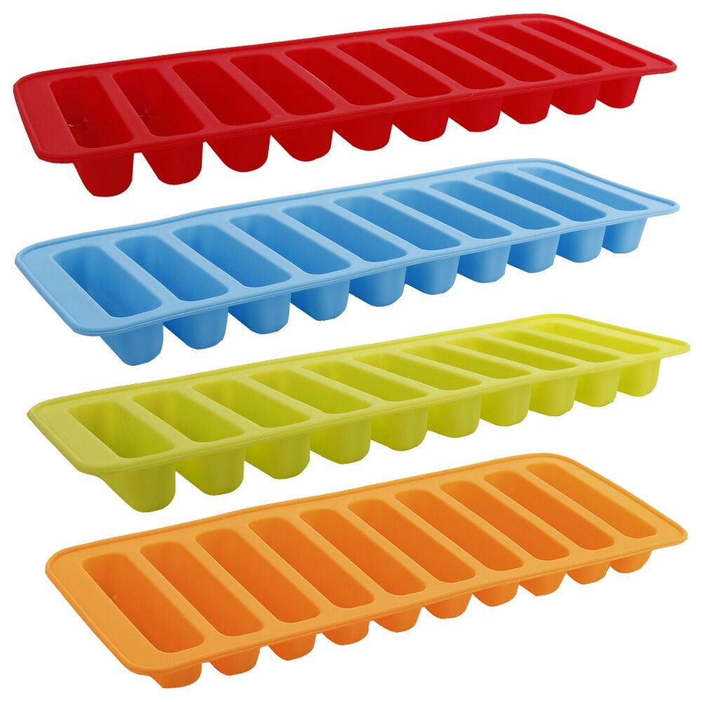 Chocolate Bar Molds Silicone Rectangle for Deep Bars,10 Cavities Thick Flexible Molds for Homemade Snacks Sugar Free Energy Soft Baked Oat Protein Energy Bars, Easy Release Moulds Tray Radon Color 1pc - Image 1