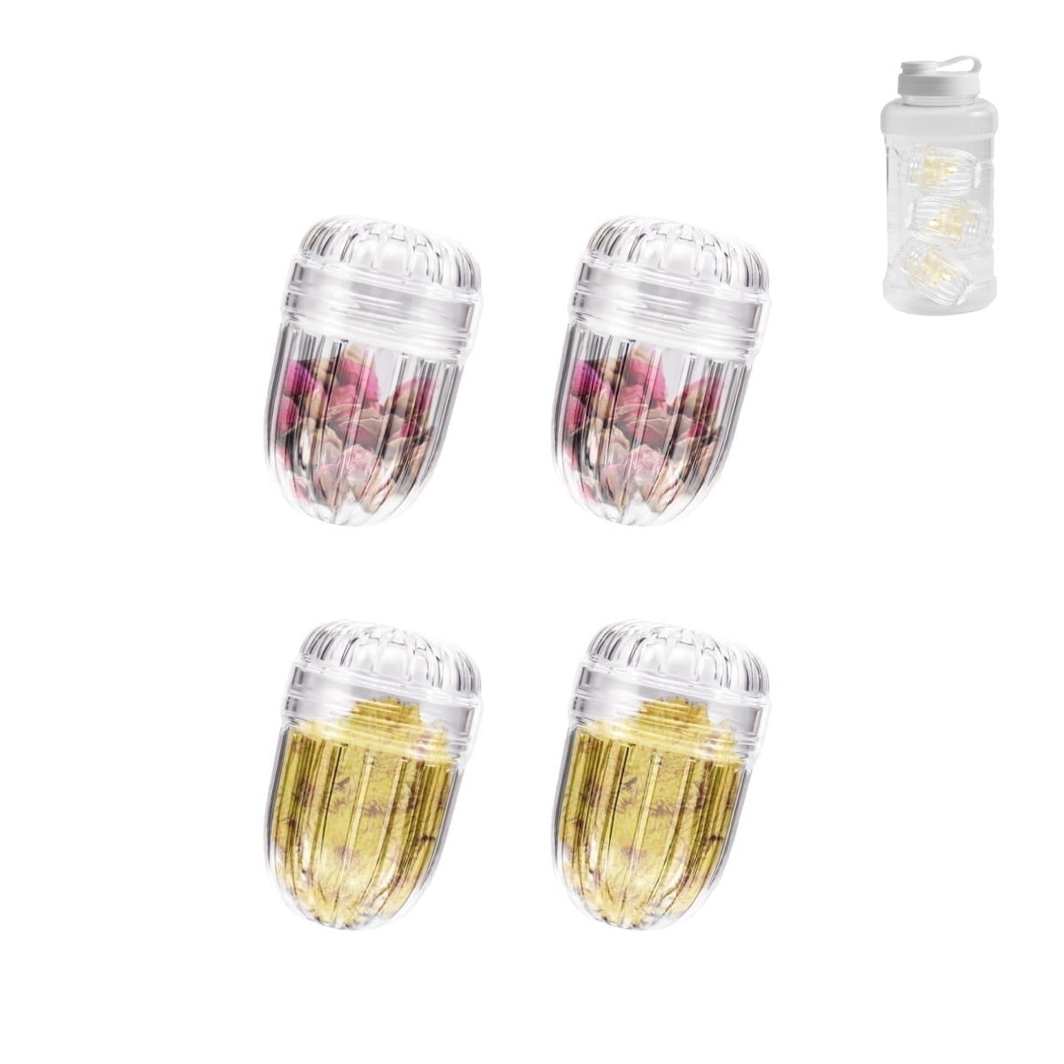 QZS 2.5x1.7In Fruit Infuser Insert,Set of 2 Reusable Fruit Infuser Water Pitcher for Iced Tea,Juice,Beverages,Water - Image 1