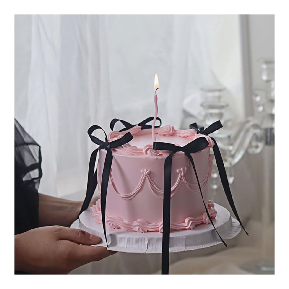 QZS Bow Cupcake Ribbons,Durable Birthday Cake Decorations for Women and Girls,20Pack Black Cute Dessert Bow Tie for Party,Wedding Black - Image 4