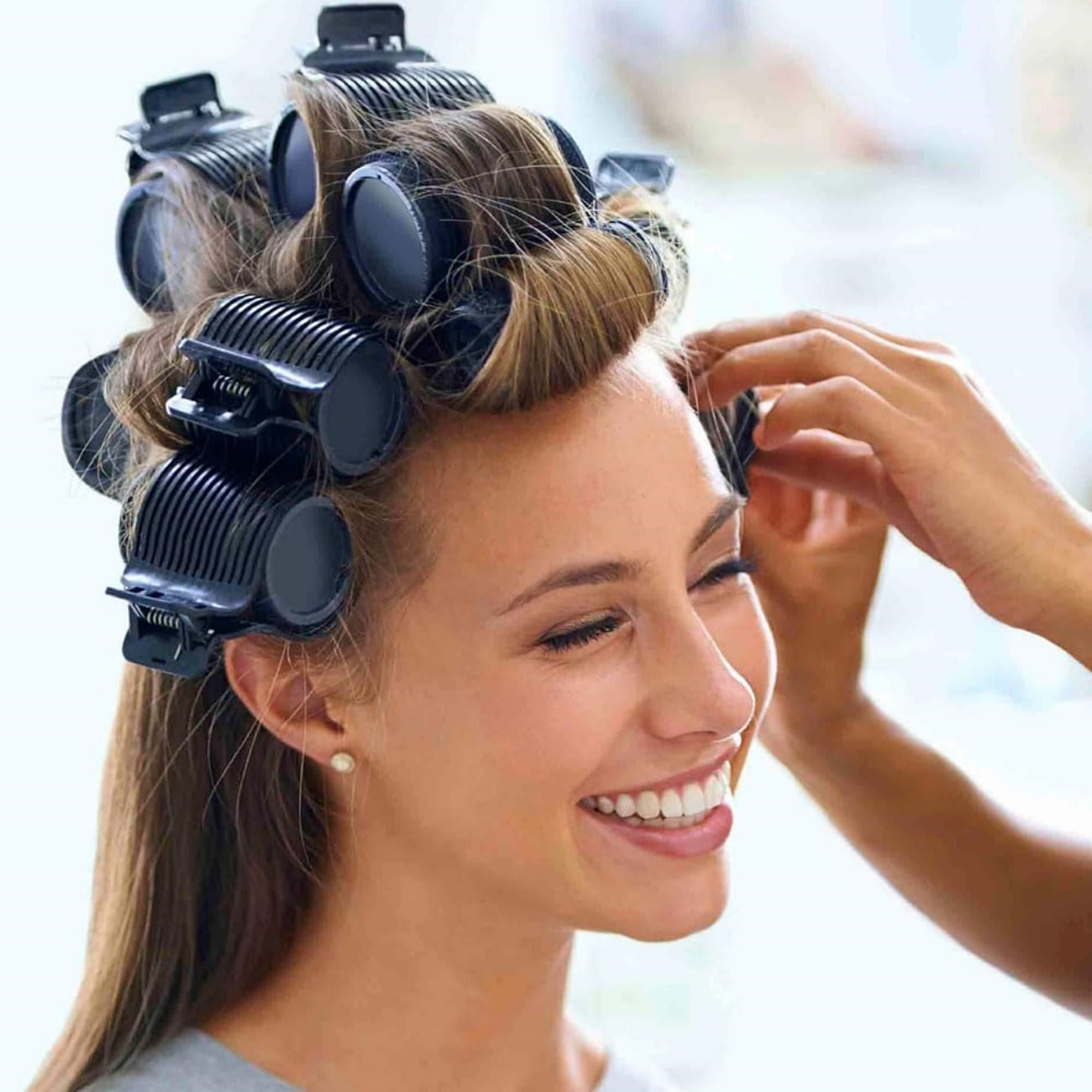 QZS 2.4x2x1.6In Roller Clips,20Pcs Replacement Hair Section Styling Clips for Home,Black Plastic Hair Section Fixing Clamps for Effortless Curls and Waves - Image 5