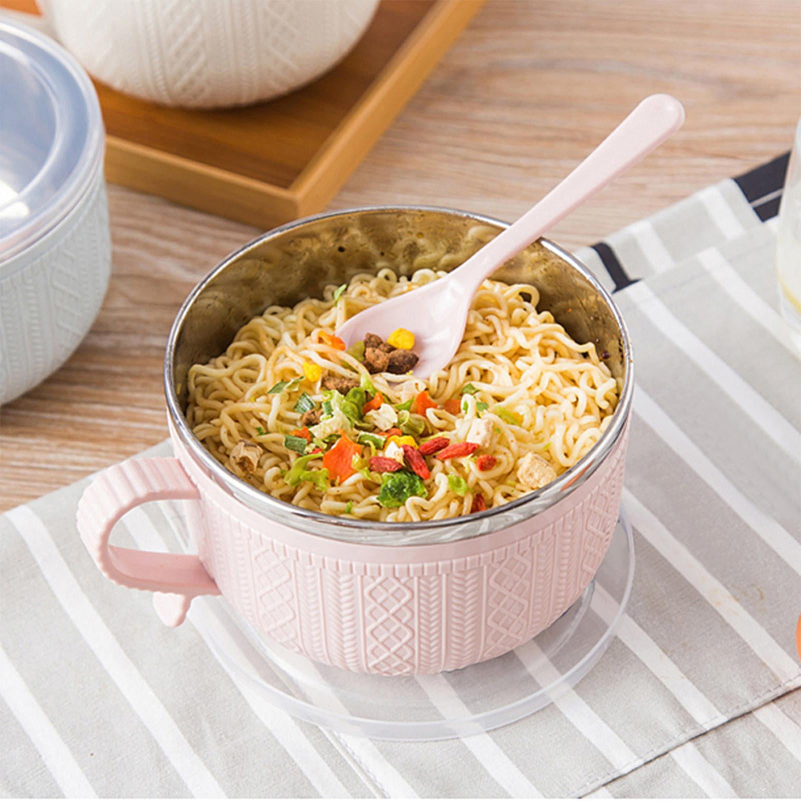 Soup Bowl with Handles,Soup Mug with Handles, Wide Large Cereal Bowl for Oatmeal, Gumbo, Salad, Ceramic Soup Cup, Microwave & Oven Safe 5.5x3.7inch A Clearance! Pink/2PCS - Image 2