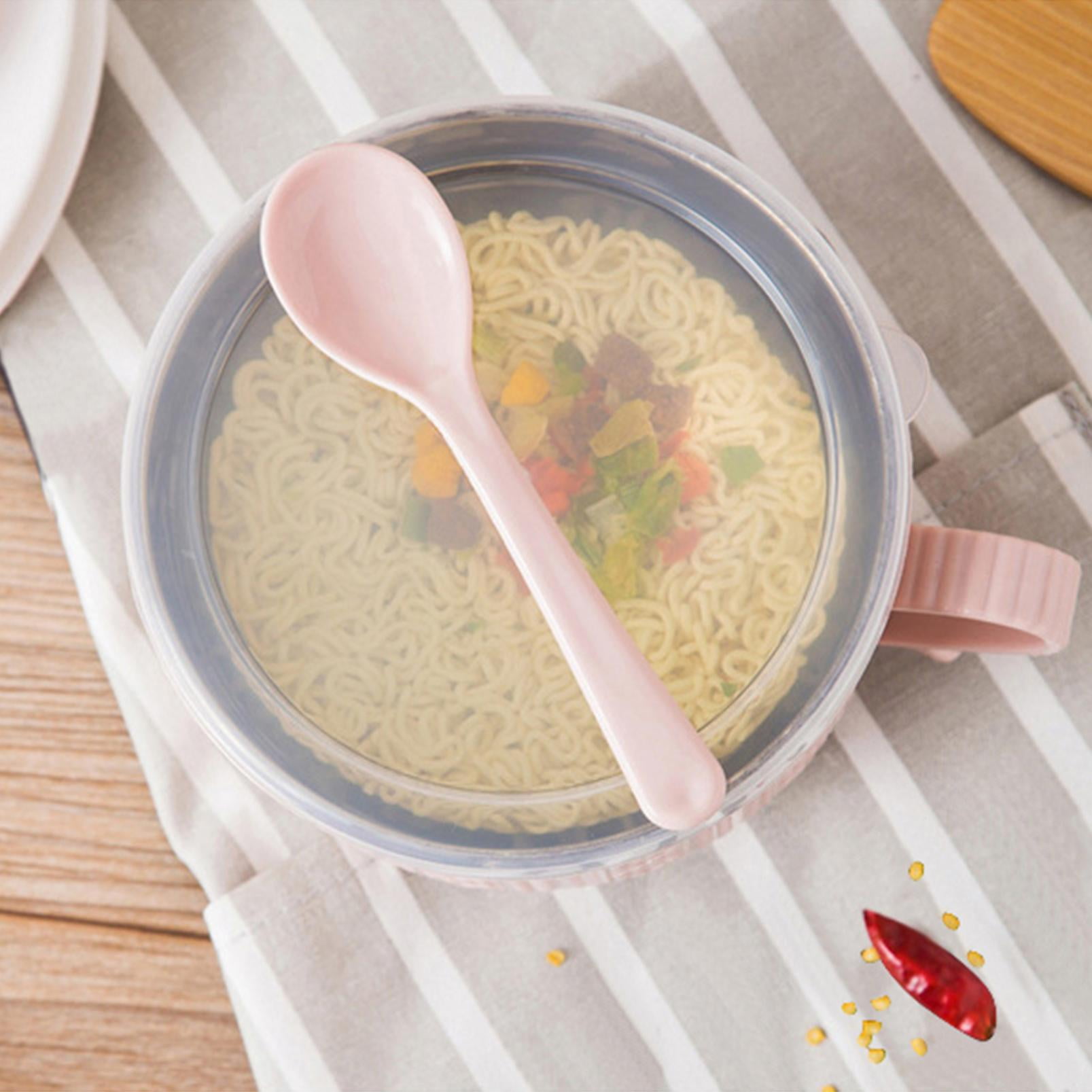 Soup Bowl with Handles,Soup Mug with Handles, Wide Large Cereal Bowl for Oatmeal, Gumbo, Salad, Ceramic Soup Cup, Microwave & Oven Safe 5.5x3.7inch A Clearance! Pink/2PCS - Image 3