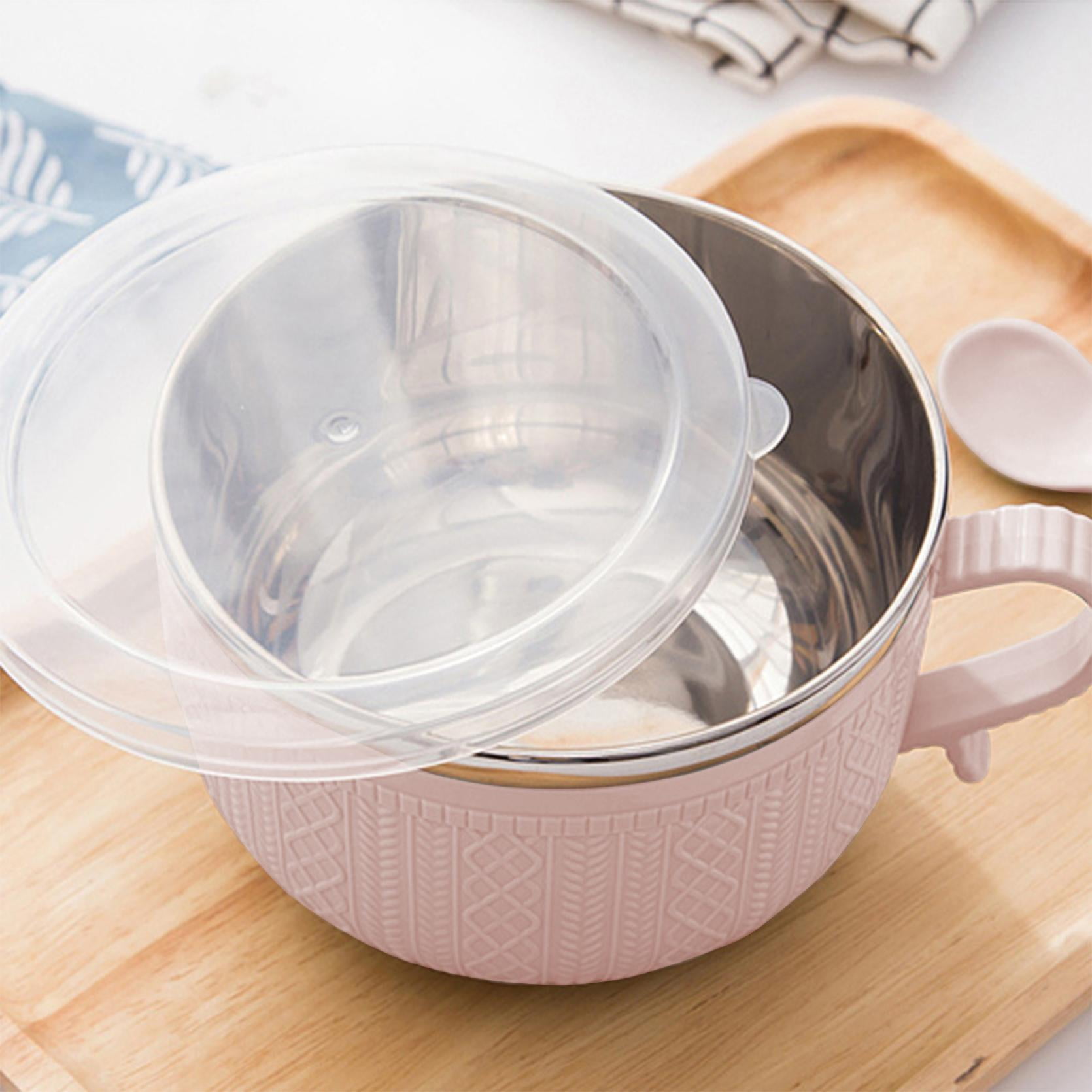 Soup Bowl with Handles,Soup Mug with Handles, Wide Large Cereal Bowl for Oatmeal, Gumbo, Salad, Ceramic Soup Cup, Microwave & Oven Safe 5.5x3.7inch A Clearance! Pink/2PCS - Image 5