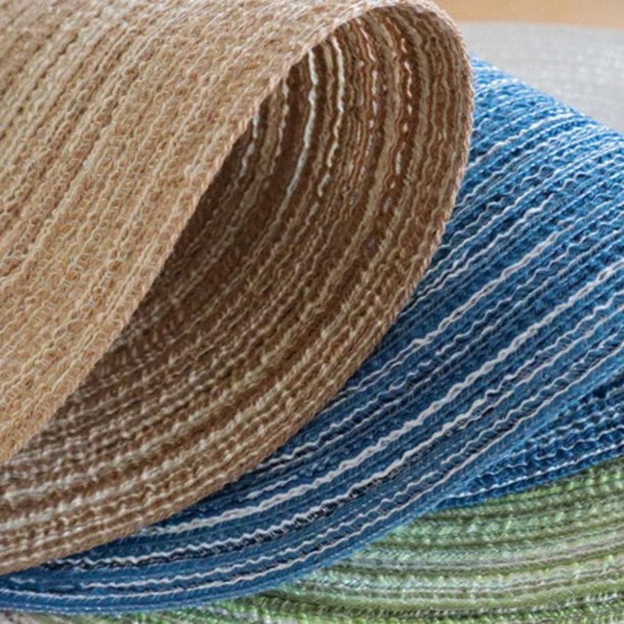 Round Placemats Set of 4, Cotton Woven Placemat Heat-Resistant Non-Slip Washable Table Mats for Dining Table 14 Inch Blue - Image 6