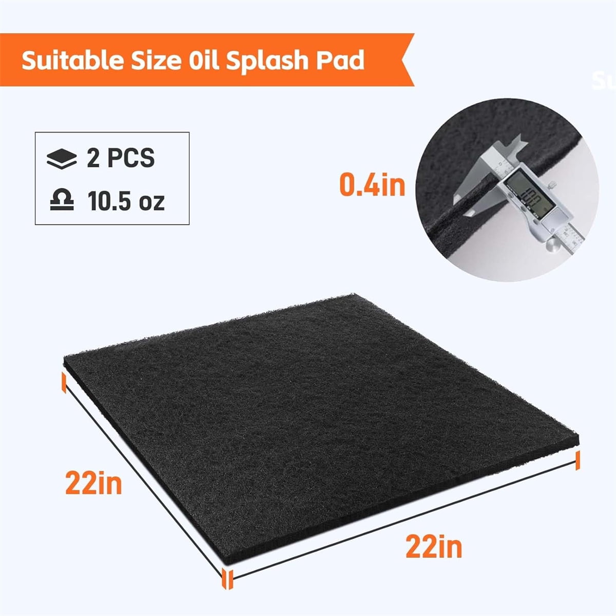 Tutuviw 1Pc 22 in Drip Pan Car Oil Splash Guard and Oil Drain Splash Pad,No Splatter Pad,Oil Drain Pan Gasket,Oil Splash Pads for Most Oil Drains for Oil Drip Pan,Heat-Resistant - Image 2