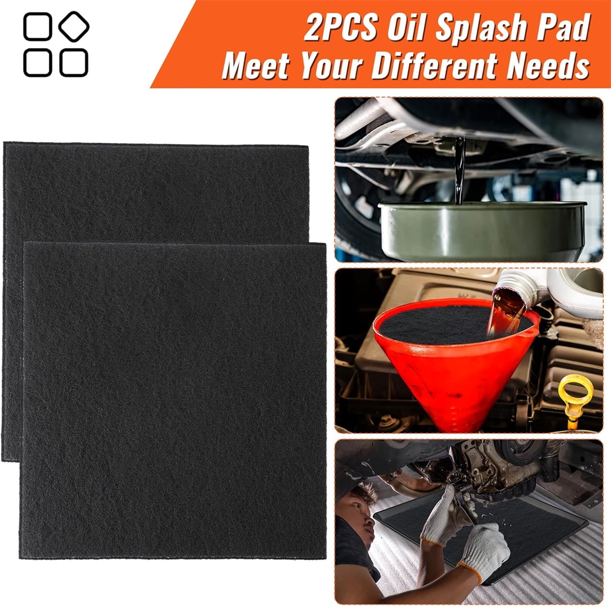 Tutuviw 1Pc 22 in Drip Pan Car Oil Splash Guard and Oil Drain Splash Pad,No Splatter Pad,Oil Drain Pan Gasket,Oil Splash Pads for Most Oil Drains for Oil Drip Pan,Heat-Resistant - Image 6