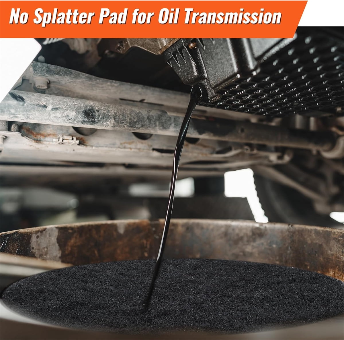 Tutuviw 1Pc 22 in Drip Pan Car Oil Splash Guard and Oil Drain Splash Pad,No Splatter Pad,Oil Drain Pan Gasket,Oil Splash Pads for Most Oil Drains for Oil Drip Pan,Heat-Resistant - Image 8
