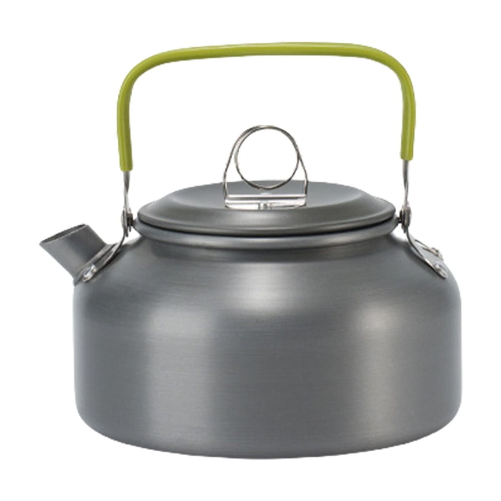 Camping Kettle, Stainless Steel Teapot, Whistling Water Kettle, Camping Picnic Stove Top, Portable Campfires Kettle for Open Fire, Outdoor Camp Tea Coffee Pot for Picnic and Traveling A Gray - Image 1