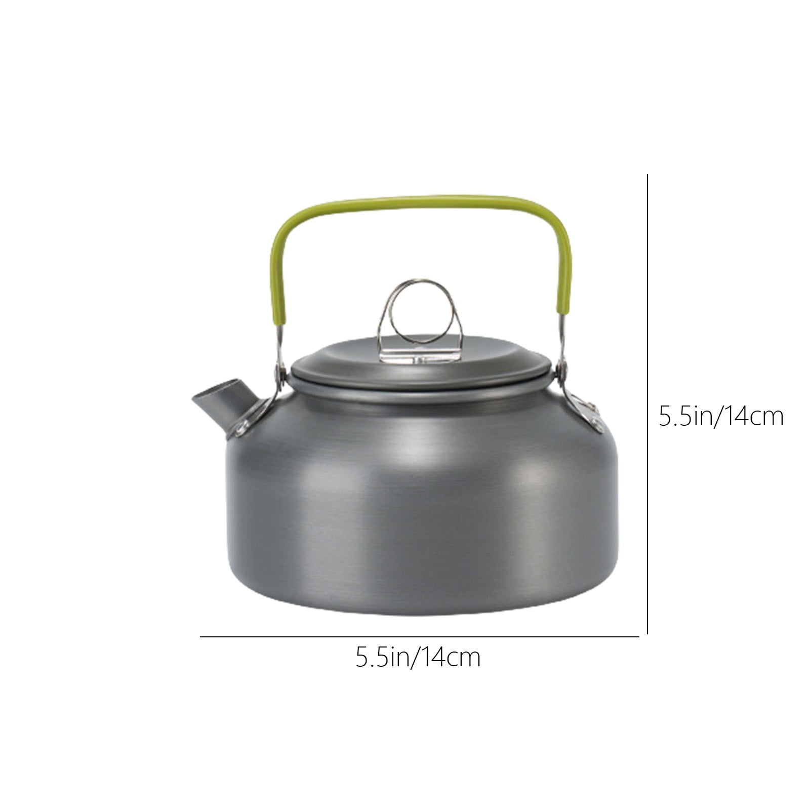 Camping Kettle, Stainless Steel Teapot, Whistling Water Kettle, Camping Picnic Stove Top, Portable Campfires Kettle for Open Fire, Outdoor Camp Tea Coffee Pot for Picnic and Traveling A Gray - Image 2