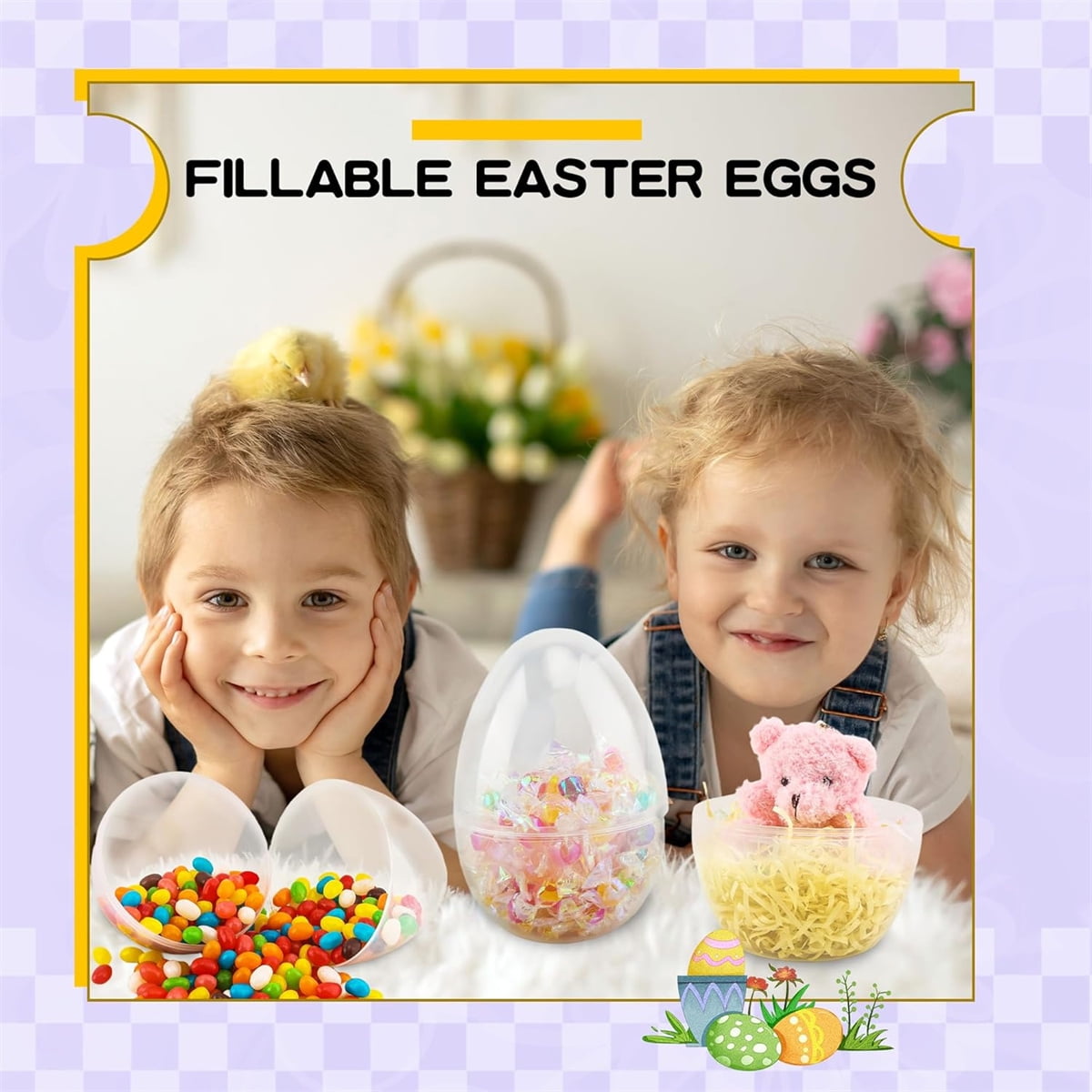 Tutuviw 20Pcs Small Translucent Fillable Easter Egg,Plastic Clear Easter Eggs, 3.5 Inch Empty Eggs Bulk for Easter Theme Party Favor Basket Stuffers,Bulk Easter Toy for Filling Candy,Party Favor - Image 4