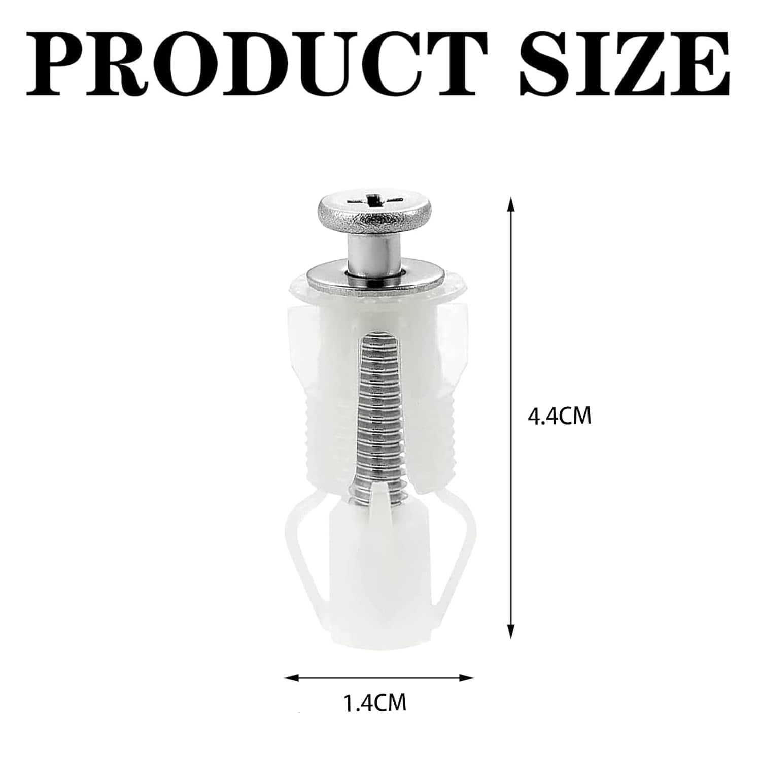 2pcs Toilet Fixings Toilet Seat Fittings And Fixtures, Stainless Steel Toilet Seat Screws Top Fixing Toilet Seat Fittings Hinges Screws Expanding Nuts White Fixing Bolt For Toilet Covers - Image 2