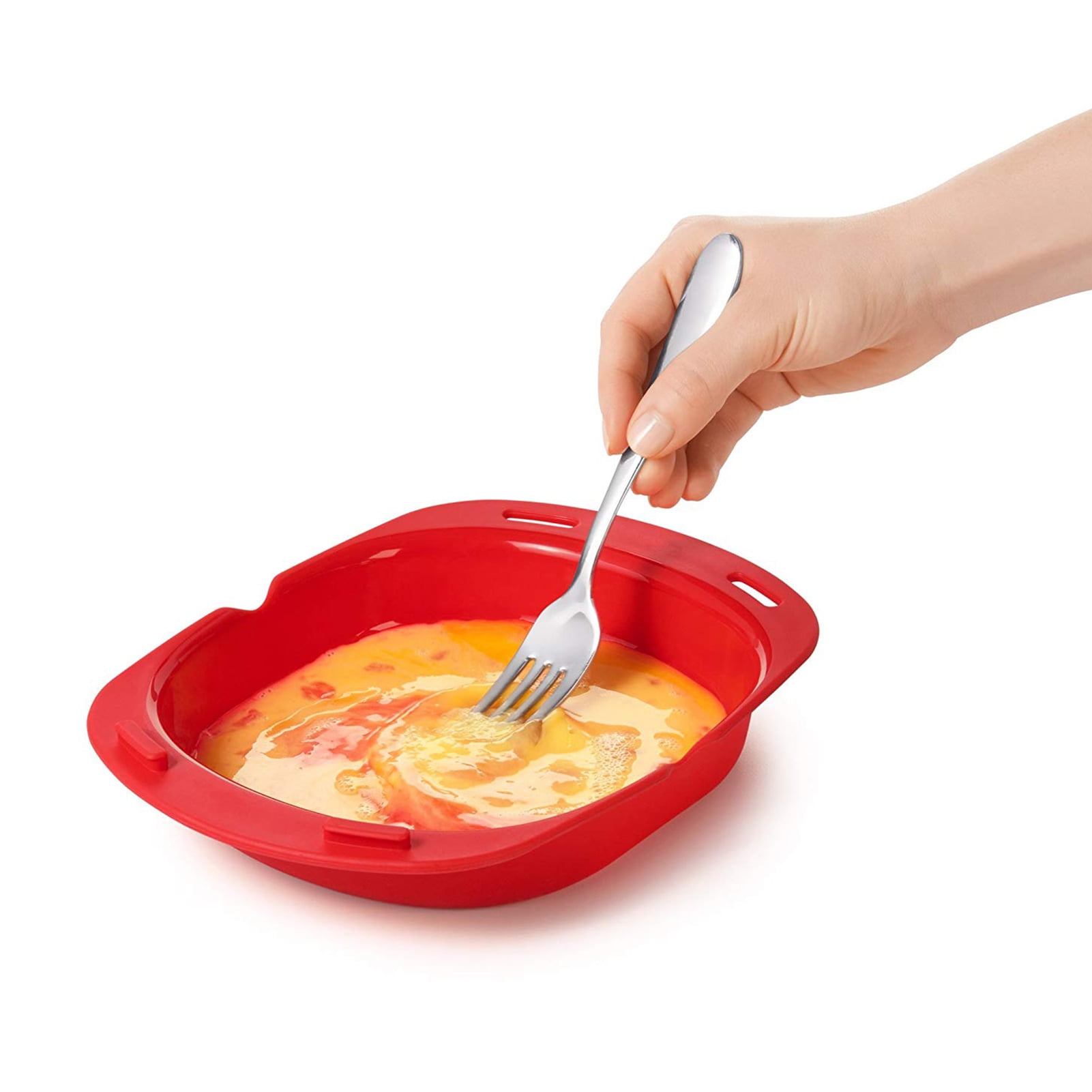 Travelwant Silicone Omelette Maker Microwave Oven Non Stick Omelette Maker Egg Roll Baking Plate Pan Omelette Maker Red - Image 6