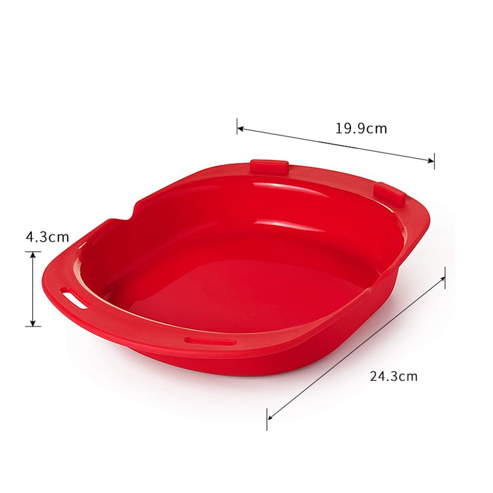 Travelwant Silicone Omelette Maker Microwave Oven Non Stick Omelette Maker Egg Roll Baking Plate Pan Omelette Maker Red - Image 7