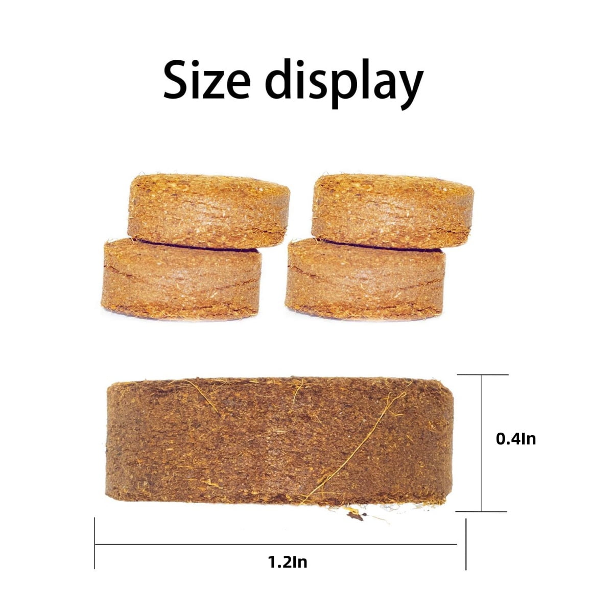20Pack Coir Pellets Seed Starting Soil,1.2x0.4In Portable Coco Peat Soil for Indoor Outdoor,QZS Compressed Coir Fiber Potting Soil for Plants,Herb - Image 2
