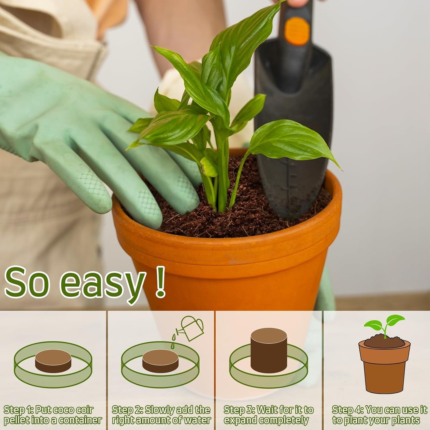 20Pack Coir Pellets Seed Starting Soil,1.2x0.4In Portable Coco Peat Soil for Indoor Outdoor,QZS Compressed Coir Fiber Potting Soil for Plants,Herb - Image 5
