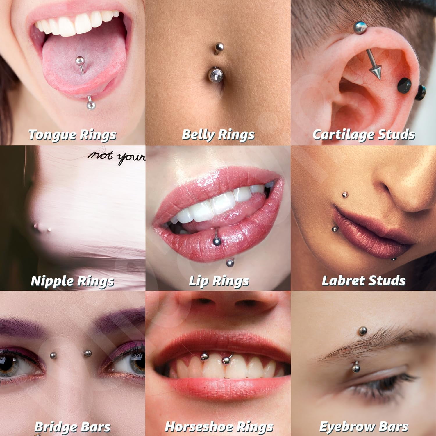 Piercing Balls 14g, 16g Externally Threaded - Use For Anti Eyebrow, Ear Lobe, Cartilage,, Helix, Labret Stud Lip Rings, Snake Bites, Septum Balls Piercing Jewelry Parts - Screw-on Barbell Bar, Post - Image 4