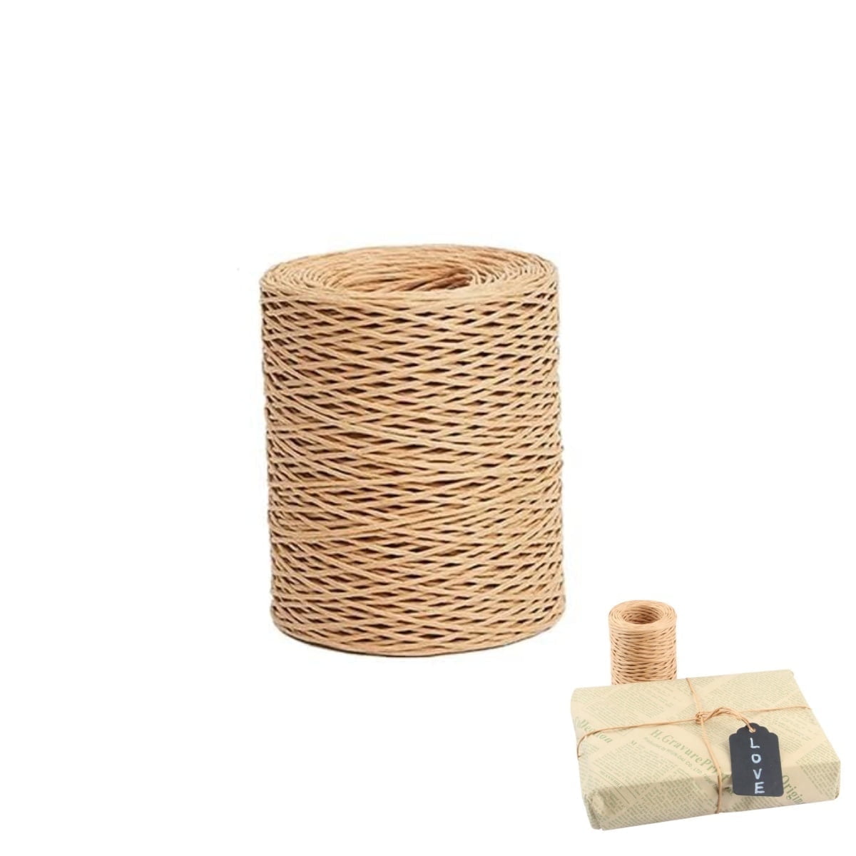1Roll Floral Vine Bind Wire,164FT Portable Bind Wire Twine for Wreath,QZS Brown Floral Wrapping Supplies for Art Craft Projects Beige - Image 1