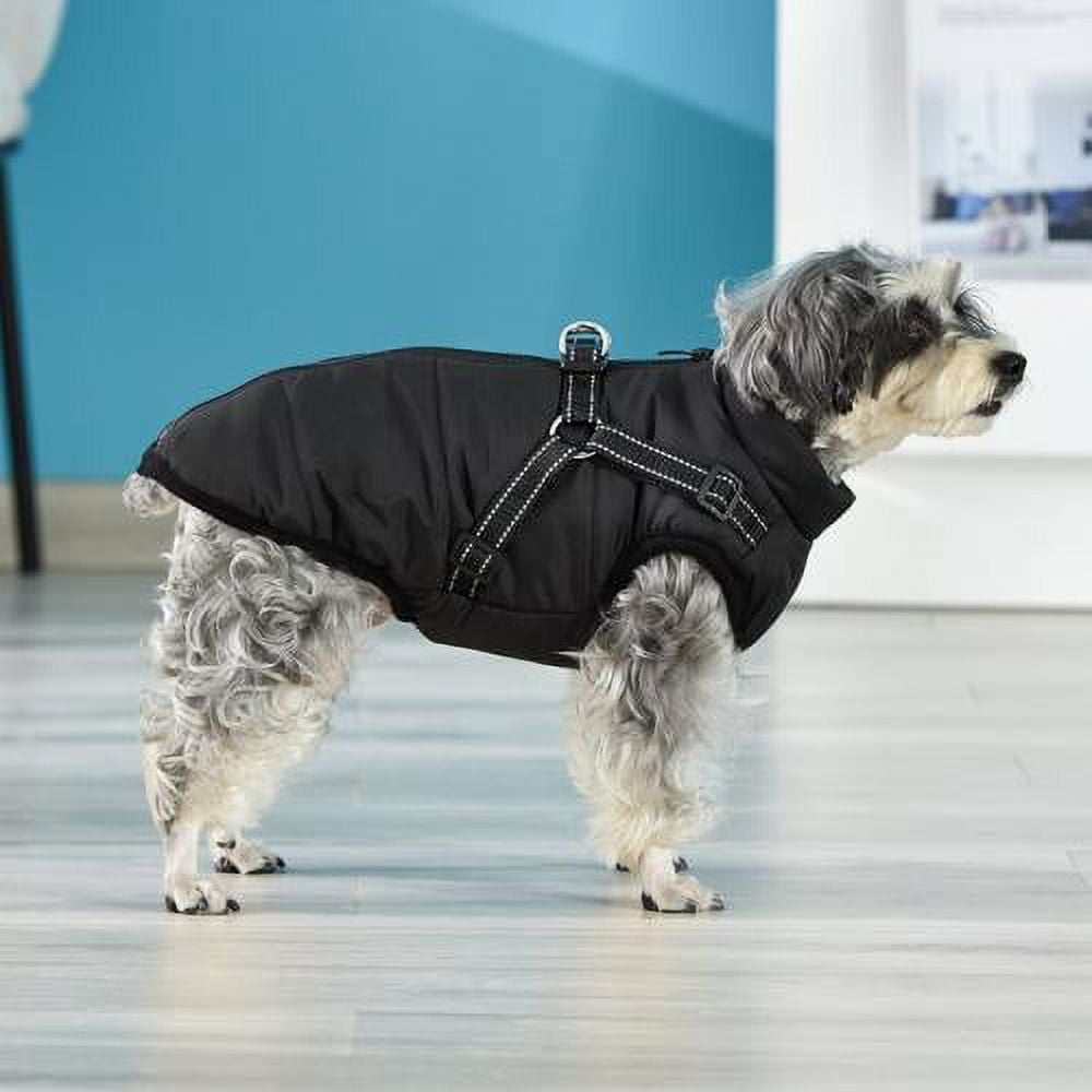 Warm Dog Jacket, Snowproof Windproof Waterproof Dog Winter Coat for Cold Weather - Soft Fleece Lining and Warm Thick Padded Dog Snow Coat for Puppy Small Medium Large Dogs XL black - Image 2
