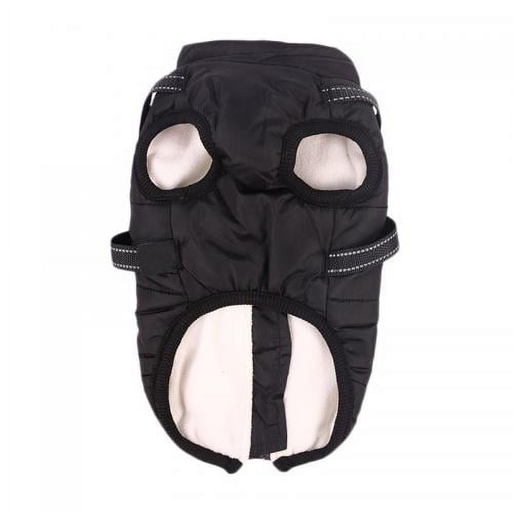 Warm Dog Jacket, Snowproof Windproof Waterproof Dog Winter Coat for Cold Weather - Soft Fleece Lining and Warm Thick Padded Dog Snow Coat for Puppy Small Medium Large Dogs XL black - Image 5