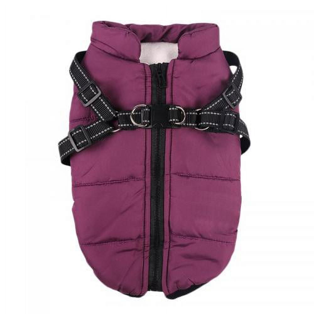 Warm Dog Jacket, Snowproof Windproof Waterproof Dog Winter Coat for Cold Weather - Soft Fleece Lining and Warm Thick Padded Dog Snow Coat for Puppy Small Medium Large Dogs 4XL green, navy blue, red, purple, black - Image 4