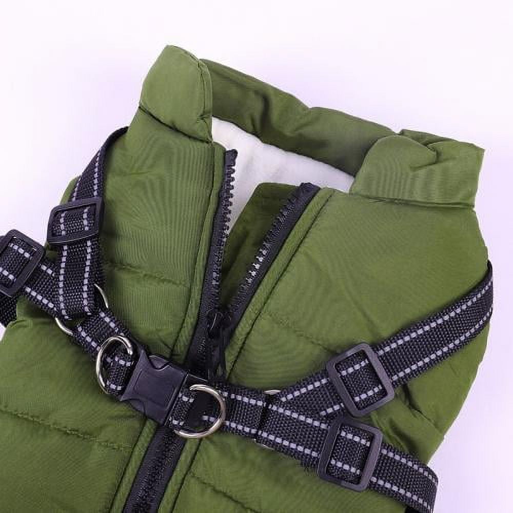 Warm Dog Jacket, Snowproof Windproof Waterproof Dog Winter Coat for Cold Weather - Soft Fleece Lining and Warm Thick Padded Dog Snow Coat for Puppy Small Medium Large Dogs XXL green, navy blue, red, purple, black - Image 6