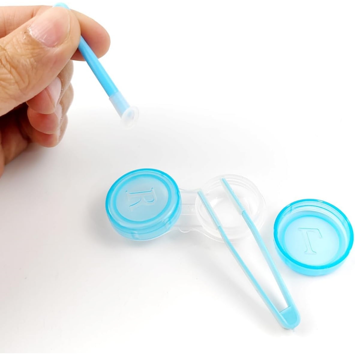 10Pack Portable Soft Contact Lens Remover Tool,QZS Contact Applicator & Inserter with Tip,Includes Tweezers & Soft Scoop for Home & Travel - Image 3