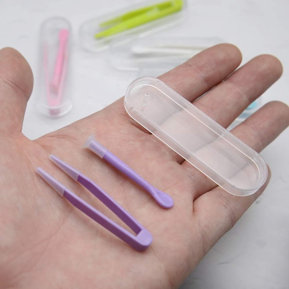 10Pack Portable Soft Contact Lens Remover Tool,QZS Contact Applicator & Inserter with Tip,Includes Tweezers & Soft Scoop for Home & Travel - Image 4