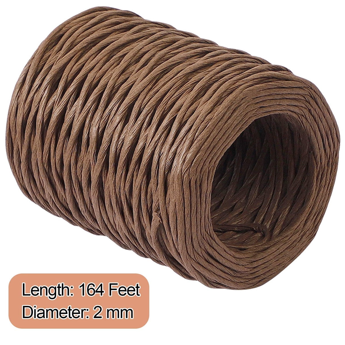 1 Rolls Floral Bind Wire Wrap Twine,Tutuviw Vine Wire Waterproof Paper Wrapped Rope Metal Wire for Flower Bouquets Flower Crowns, Artificial Flower Making, DIY Projects,Wedding Decorating (Brown) Brown - Image 3