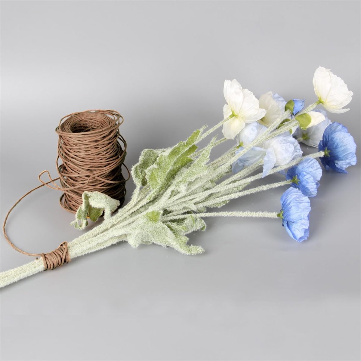 1 Rolls Floral Bind Wire Wrap Twine,Tutuviw Vine Wire Waterproof Paper Wrapped Rope Metal Wire for Flower Bouquets Flower Crowns, Artificial Flower Making, DIY Projects,Wedding Decorating (Brown) Brown - Image 6