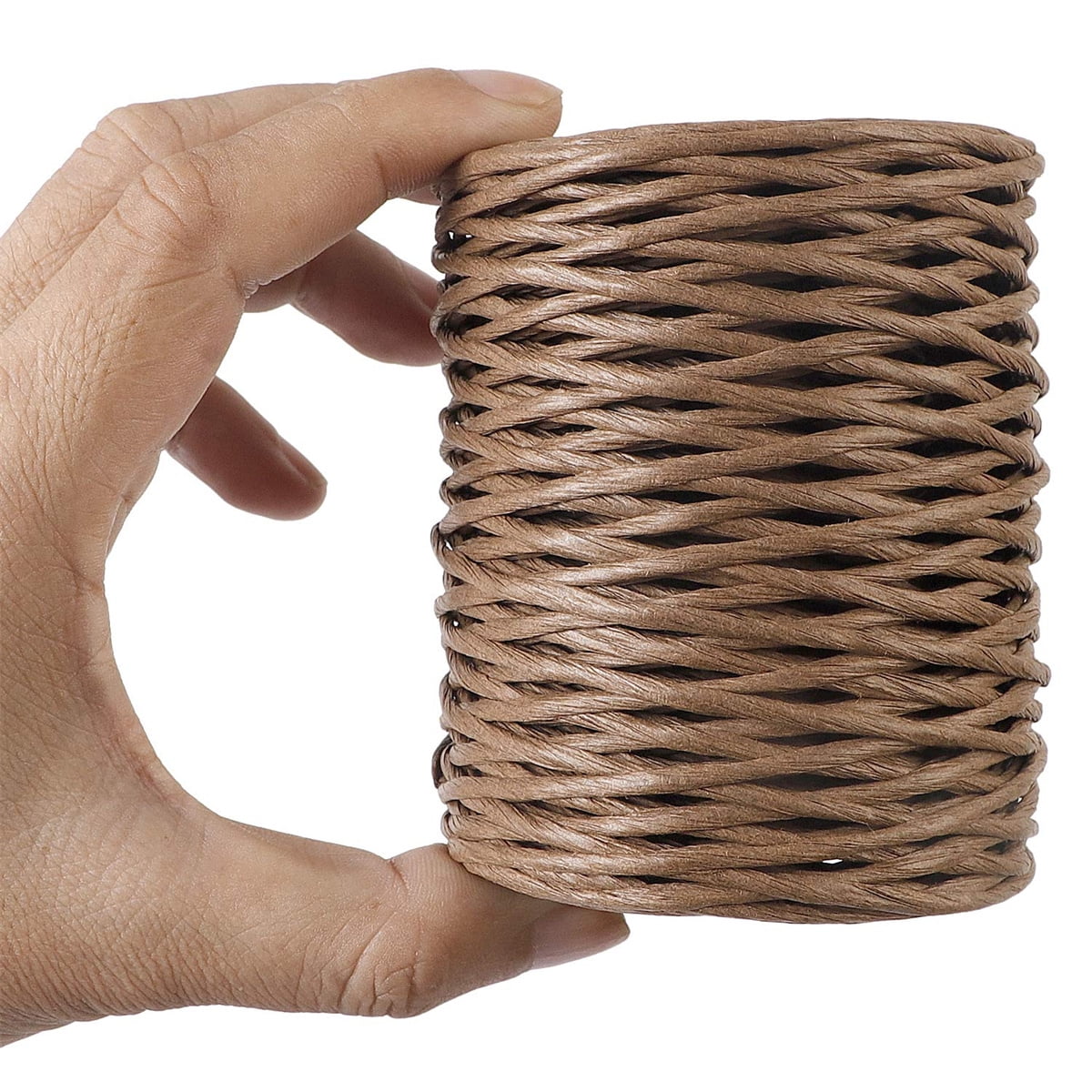 1 Rolls Floral Bind Wire Wrap Twine,Tutuviw Vine Wire Waterproof Paper Wrapped Rope Metal Wire for Flower Bouquets Flower Crowns, Artificial Flower Making, DIY Projects,Wedding Decorating (Brown) Brown - Image 7