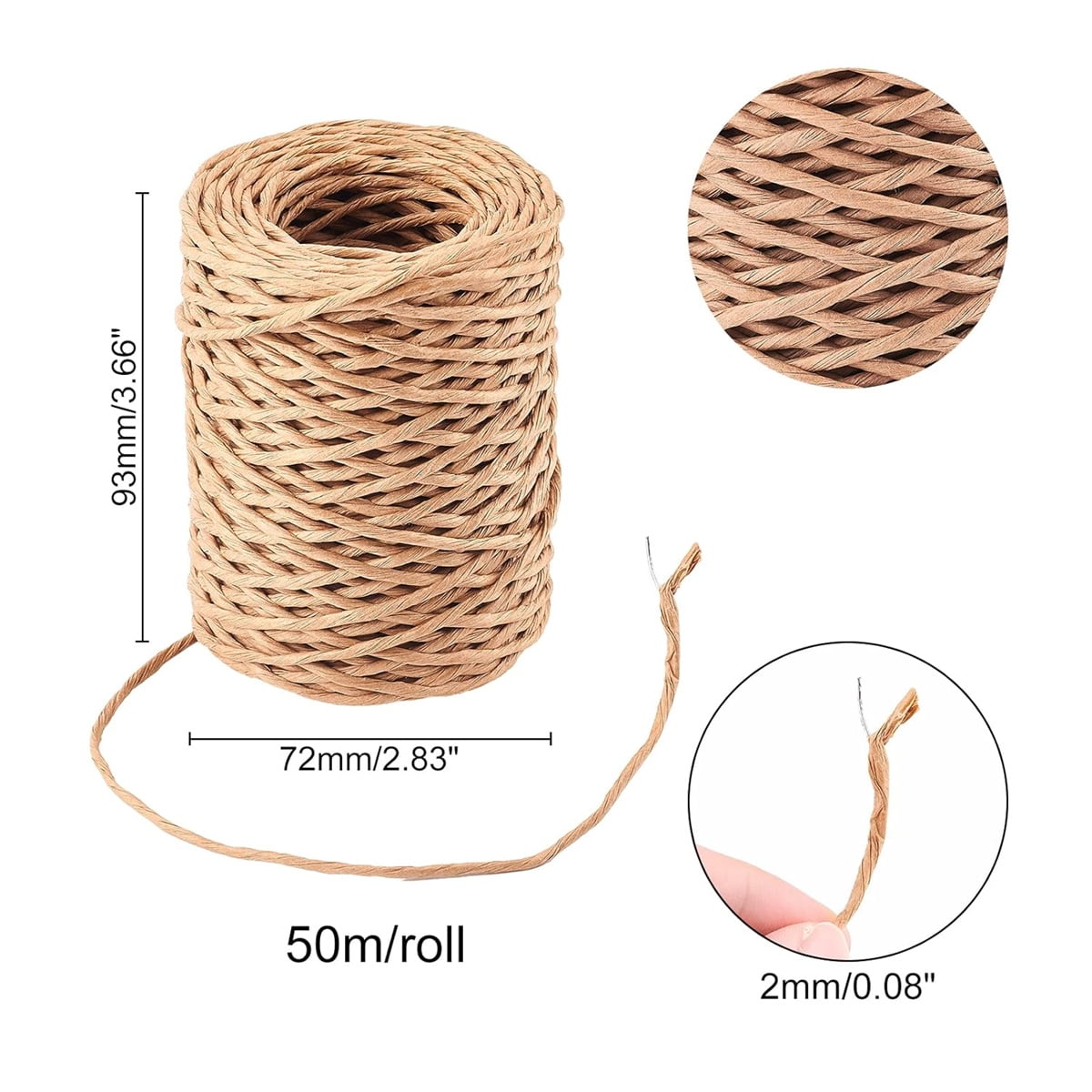 1 Rolls Floral Bind Wire Wrap Twine,Tutuviw Vine Wire Waterproof Paper Wrapped Rope Metal Wire for Flower Bouquets Flower Crowns, Artificial Flower Making, DIY Projects,Wedding Decorating (Brown) Light Brown - Image 6