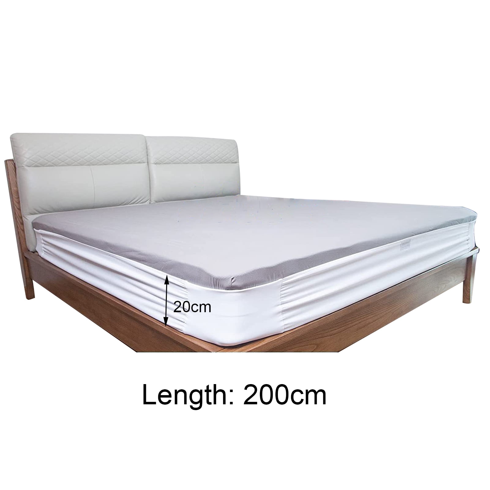 harmtty Bed Sheet Holder Elastic Non-slip Time Saving Fully-encased Design Sheet Fixing 360 Degree Surround Sheet Fastening Cover for Bedroom White - Image 5