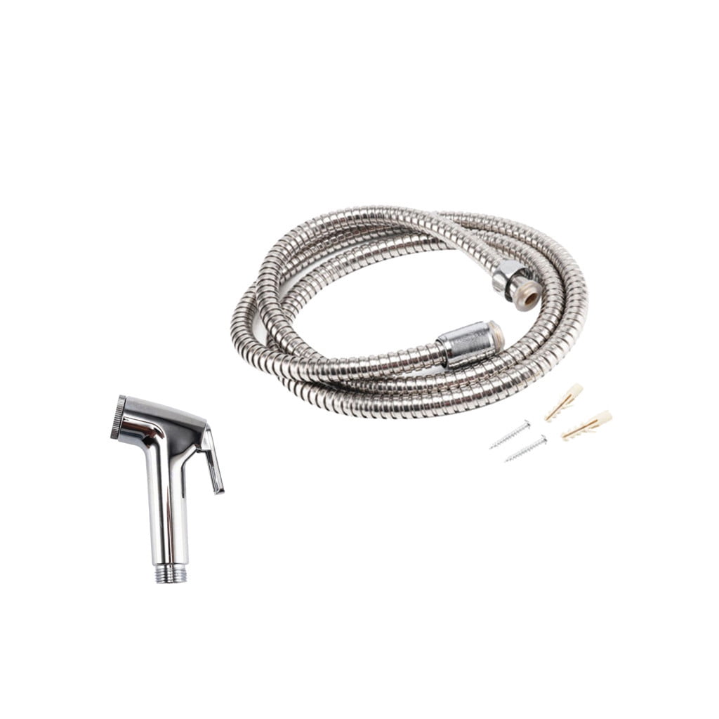 Handheld Bidet Sprayer Set,47.24inch Stainless Steel Hose with ABS Nozzle - Hygienic Muslim Toilet Shower for Personal Cleansing White - Image 2
