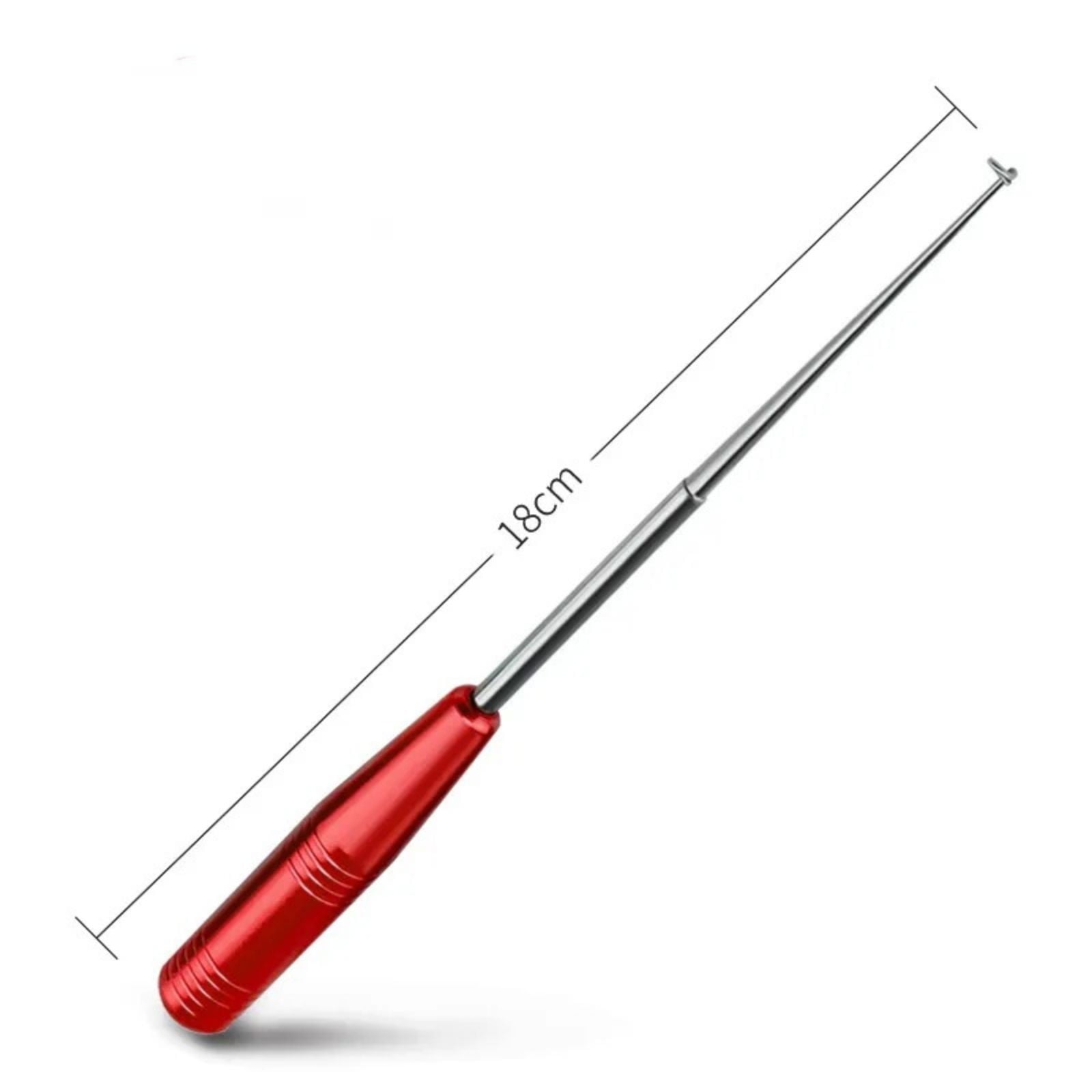 Fishing Hook Remover Tool,Stainless Steel Hook Extractor Set for Deep Throat Fish, Safe & Easy Unhooking,Multi-Purpose Fishing Gear for Bass, Trout, Camping & Outdoor Activities Red - Image 2