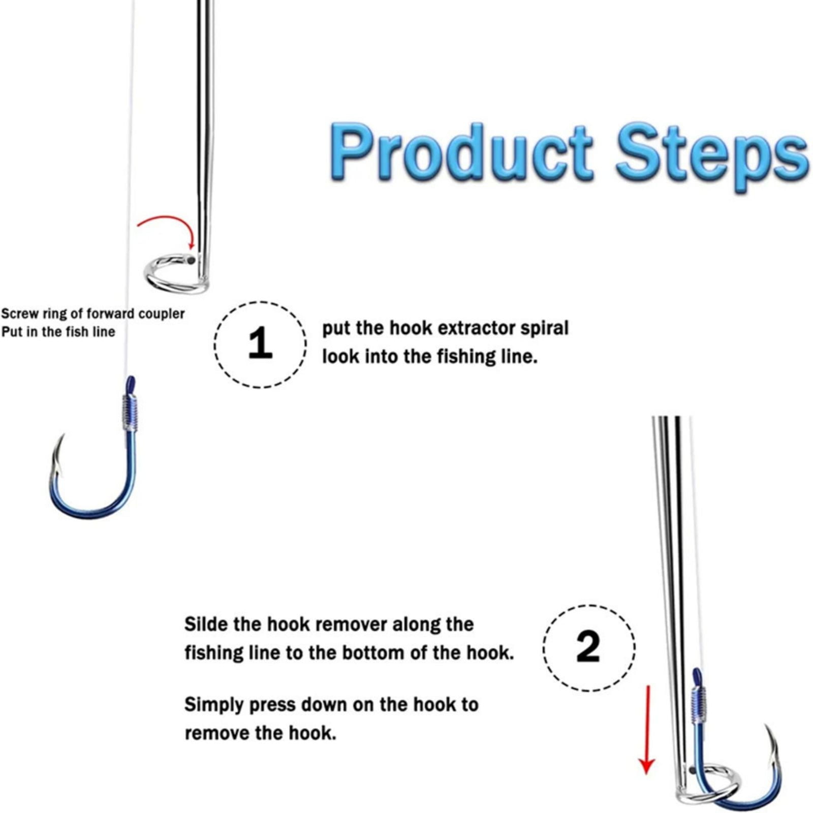 Fishing Hook Remover Tool,Stainless Steel Hook Extractor Set for Deep Throat Fish, Safe & Easy Unhooking,Multi-Purpose Fishing Gear for Bass, Trout, Camping & Outdoor Activities Red - Image 3