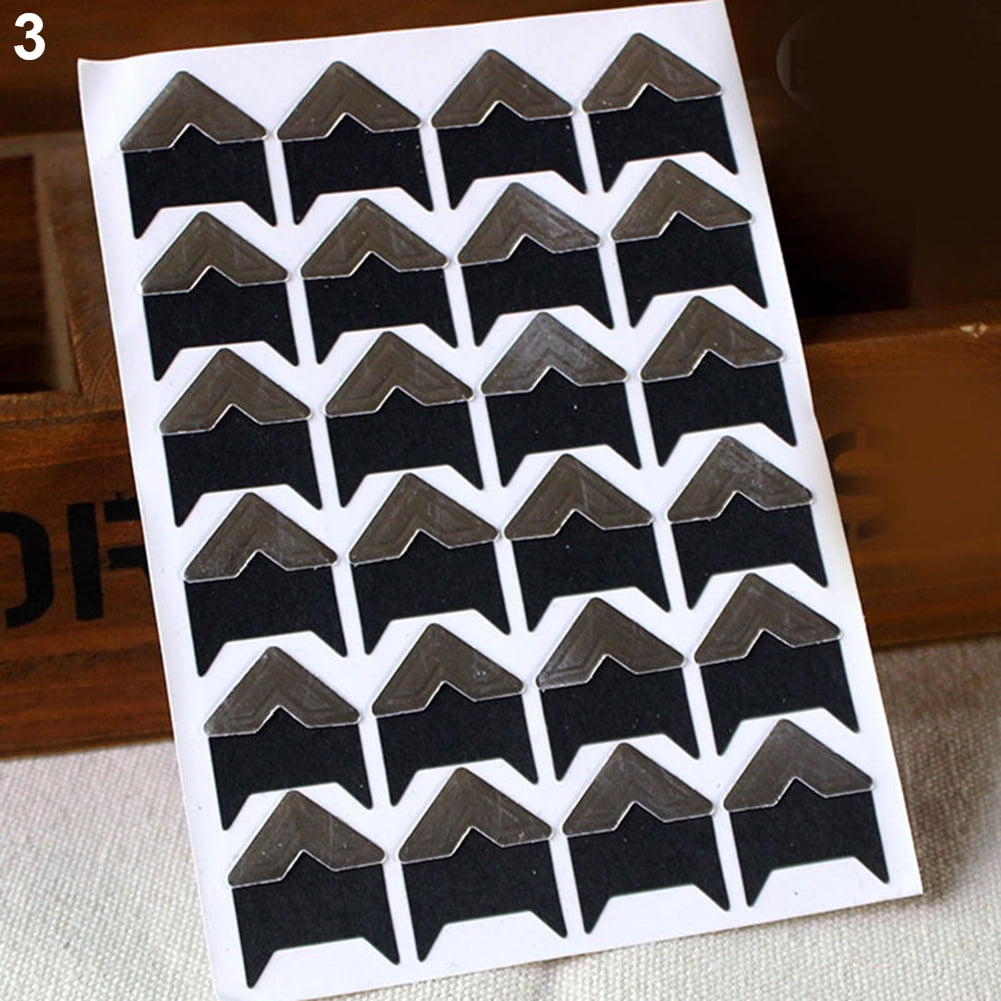 opvise 120Pcs Self-Adhesive Photo Frame Corner Sticker Craft Scrapbook Album Decor Silver Gold - Image 4