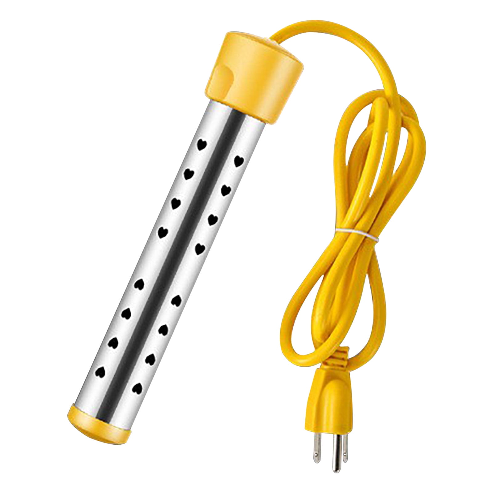 2500W Immersion Water Heater with Stainless Steel Cover,Quick Heating Immersion Heater for Indoor & Outdoor,Anti-scalding Bucket Heater Yellow - Image 2