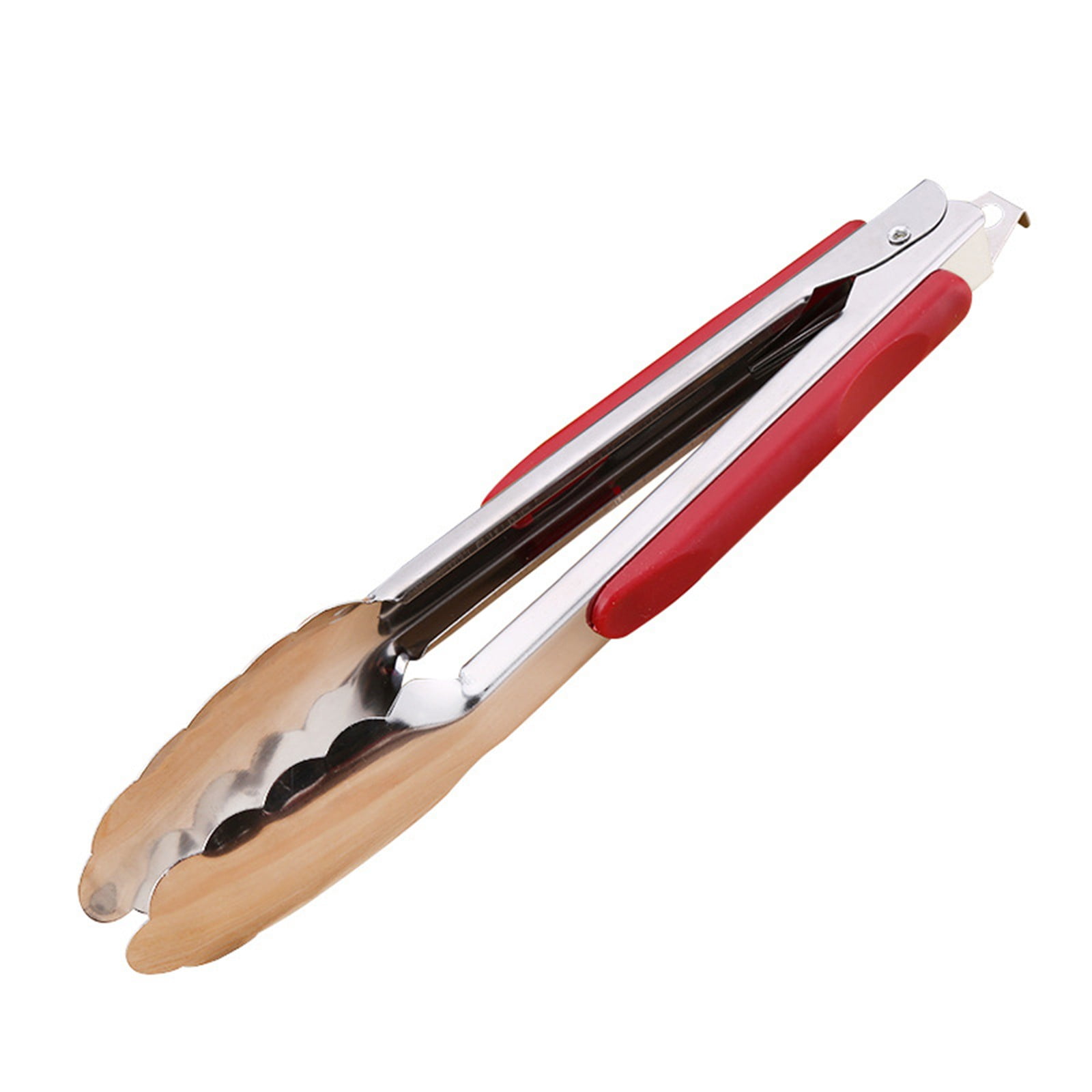 12-Inch Stainless Steel Kitchen Tongs with Locking Ring - Heavy Duty BBQ Grill Tongs for Cooking, Flipping Burgers, Serving Salad - Non-Slip Rubber Handle, Dishwasher Safe 14*1.57 - Image 2