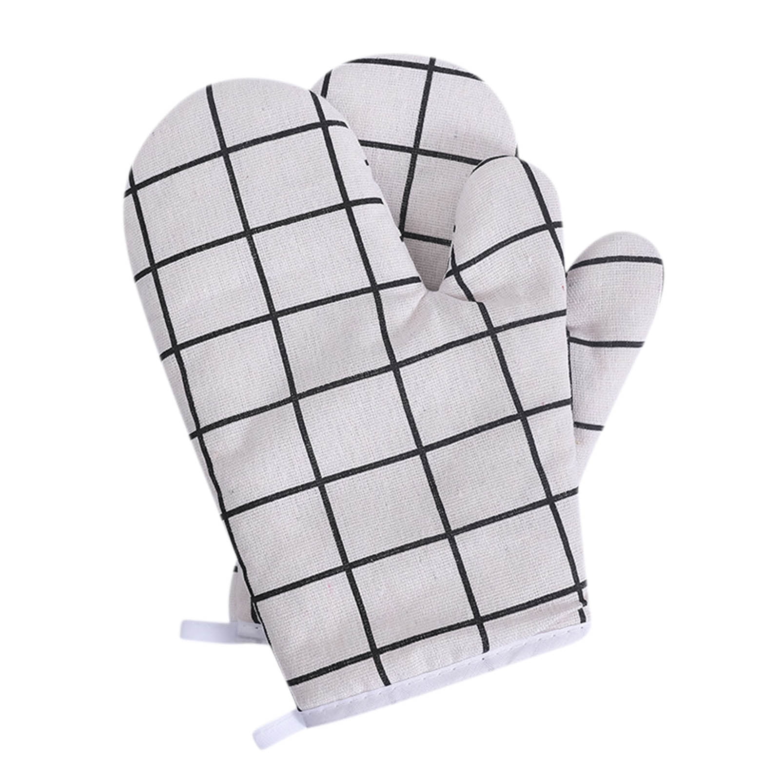 Heat Resistant Oven Gloves,Extra Thick Cotton Kitchen Mitts for Baking, Grilling, BBQ,Non-Slip Microwave & Pot Holder with Hanging Loop,Insulated Hot Pads for Women/Men Yellow - Image 2