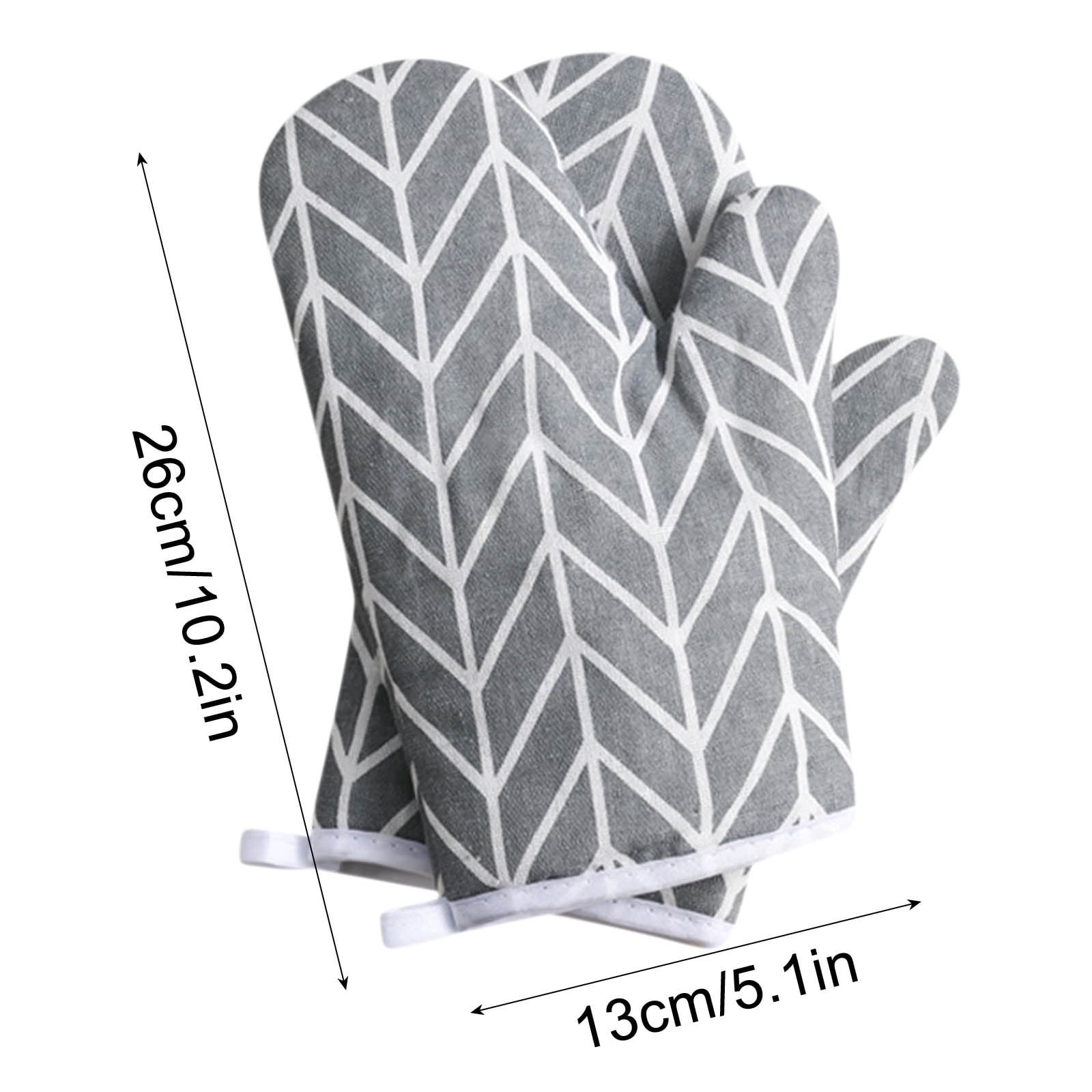 Heat Resistant Oven Gloves,Extra Thick Cotton Kitchen Mitts for Baking, Grilling, BBQ,Non-Slip Microwave & Pot Holder with Hanging Loop,Insulated Hot Pads for Women/Men Yellow - Image 6