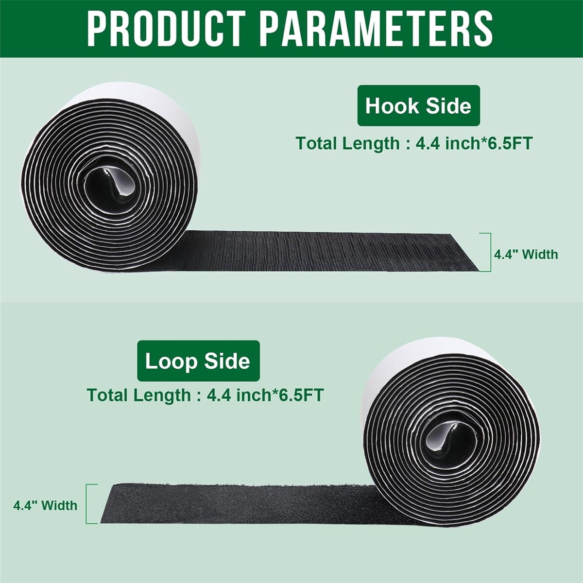 Heavy Duty Hook and Loop Tape Adhesive,Tutuviw 4'×6.5 Feet Double Sided Hook Loop Rolls,Couch Cushion Grip,Sticky Straps,Wall Hanging Strips,Keep Couch Cushions from Sliding or Blowing - Image 2
