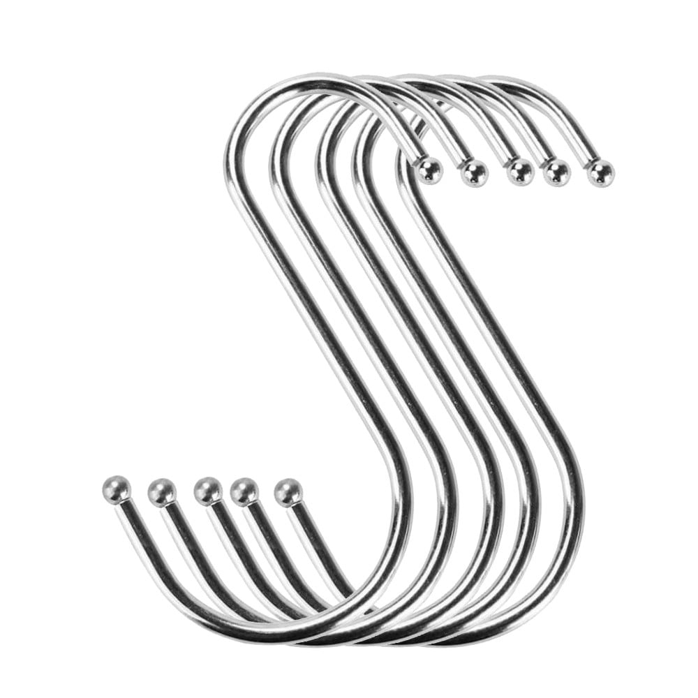 Stainless Steel S Hooks,Heavy Duty Hanging Hooks for Kitchen, Closet & Garage - Multi-Purpose Utility Hooks for Pots, Pans, Clothes, Towels & Organizers,Rust-Resistant,Space Saving Hangers Silver - Image 6