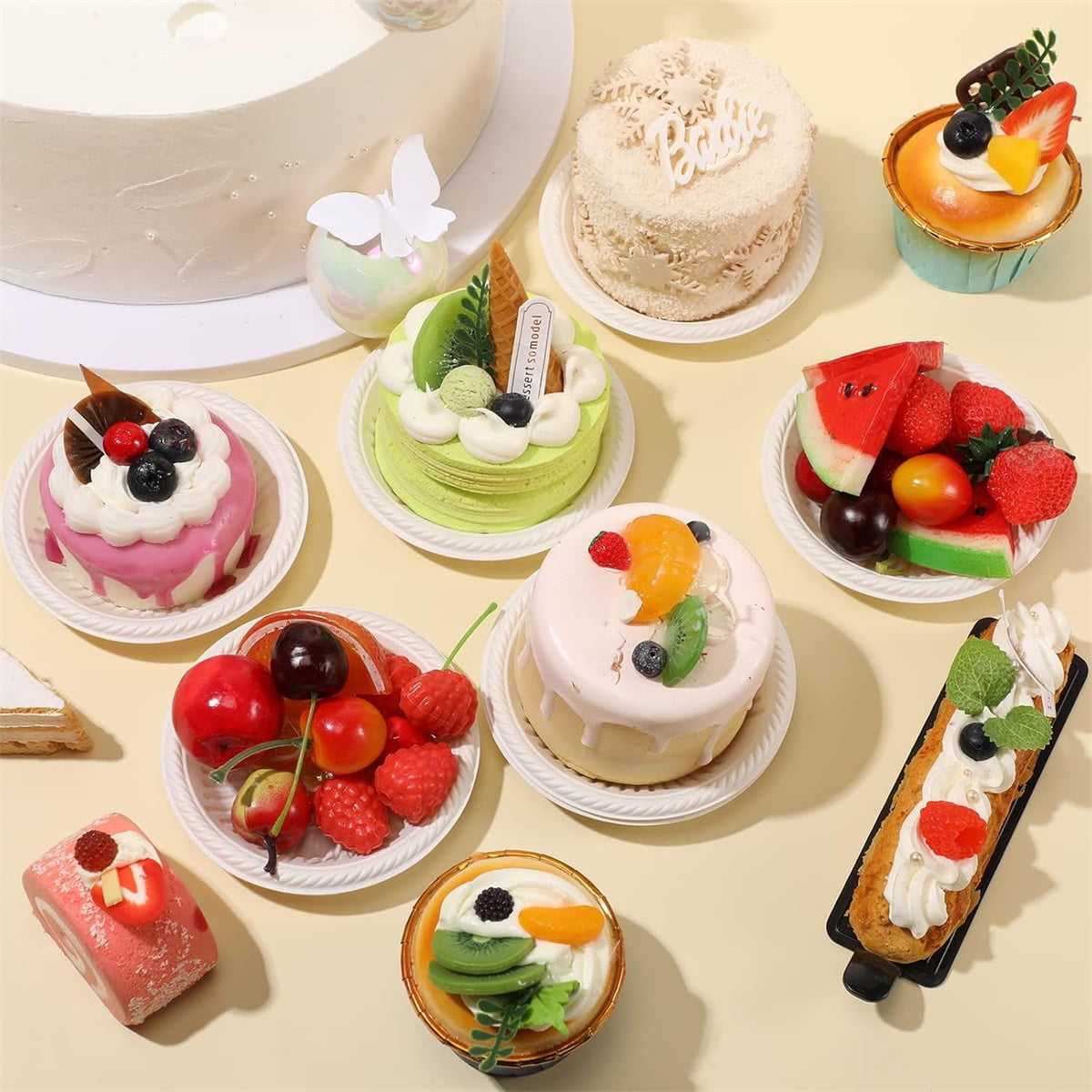 Dessert Paper Plates,Tutuviw 50 Count 4 Inch Mini Disposable Starch Plates,Heavy Duty Uncoated Plates,Round Cake Appetizer Dinner Paper Plates for Holiday Wedding Graduation Christmas Party, White - Image 8