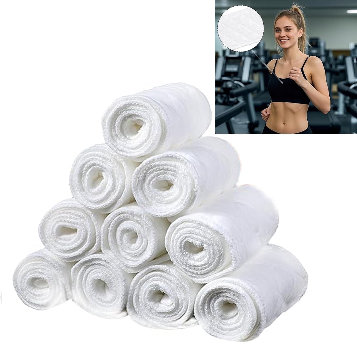 20 Pcs 3-Layer Bra Liners to Absorb Sweat,Cotton Bra Liners,Rectangle Under Bra Pads,Under Breasts Under Bra Sweat Liners,Washable Cotton Breast Pads for Women Sweating Supplies(17x3in) - Image 2