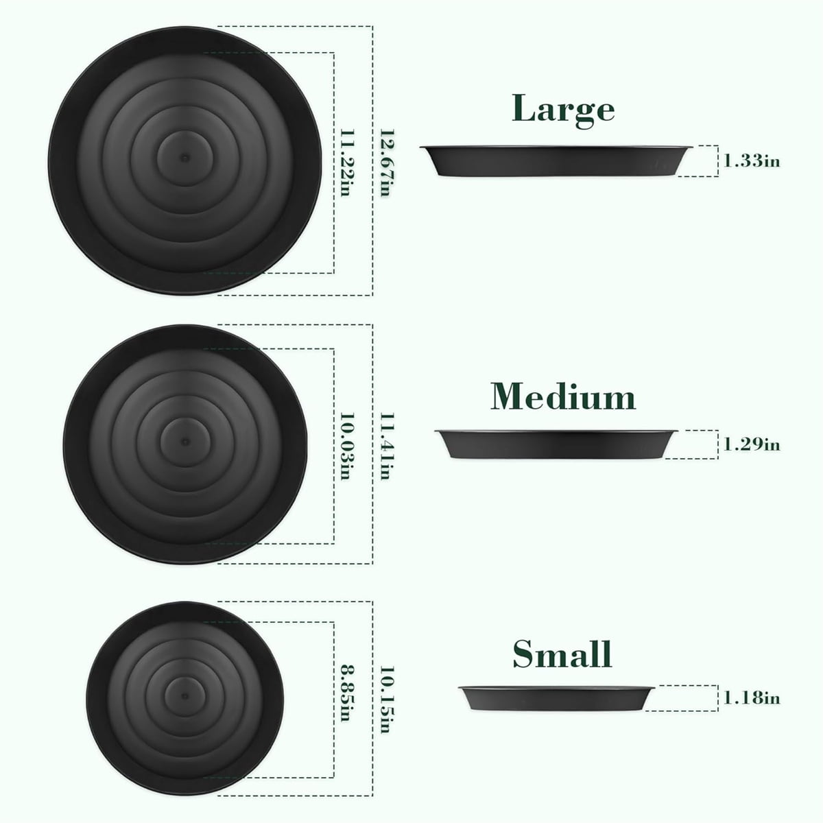 Tutuviw 3 Size Round Stepping Stone Mold,Cement Molds for Concrete,Plastic Concrete Molds for Casting Garden Pavement Precast and Forms Walkway (10